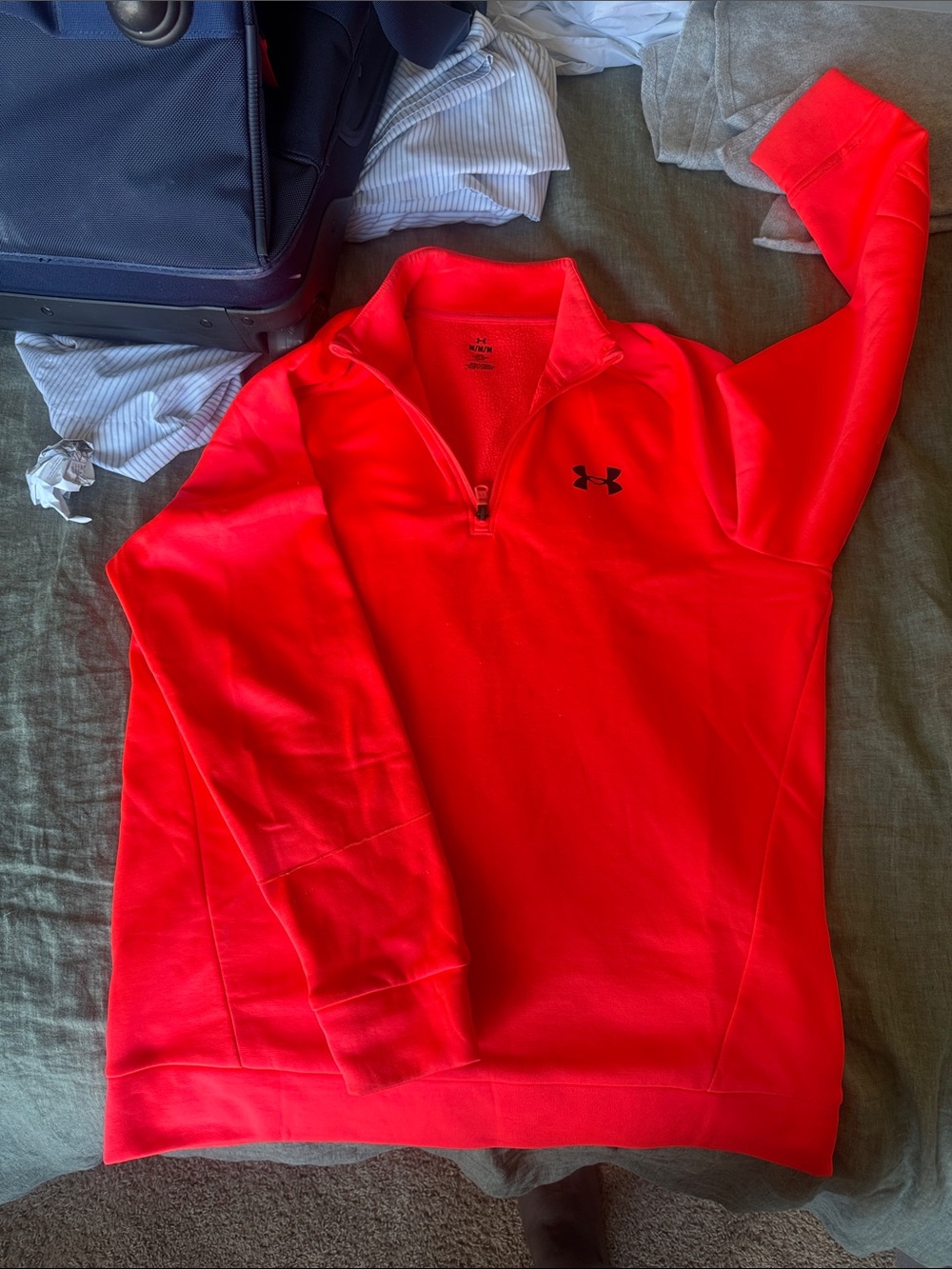 Under Armour Bright Red 1/4 Zip Performance Pullover